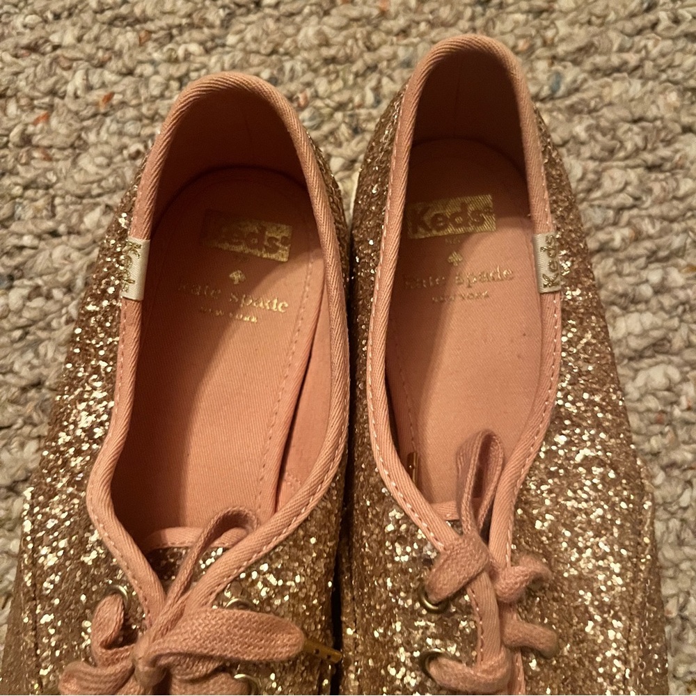 Keds Rose Gold Glitter Sneakers - Picture 6 of 8